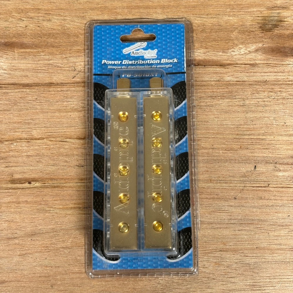 Audiopipe PB-5010XT Power Distribution Block 24Kt Gold Finish 2 Piece Set NEW